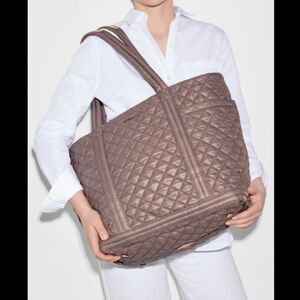 MZ Wallace Empire tote in Mauve with floral lining.